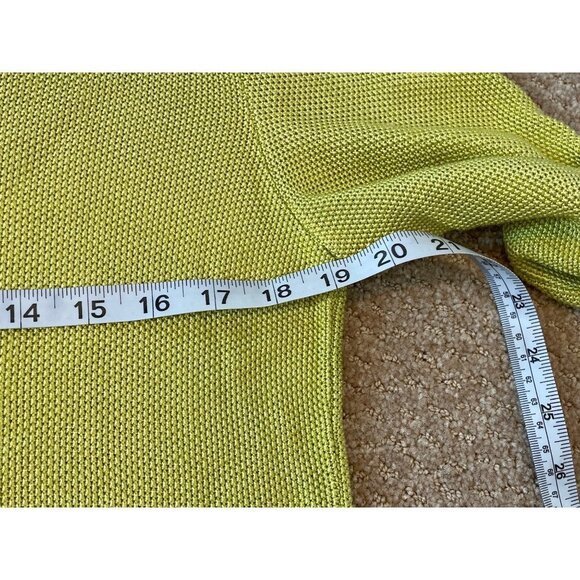 Pow Wow Neon Green Waffle Weave Lightweight Sweater - Picture 7 of 9